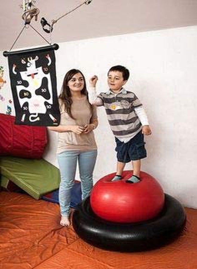 أزود كرة القفز والوثب من AZOD International، كرة مطاطية قابلة للنفخ، لعبة ركوب للأطفال، مناسبة لليوغا والألعاب الخارجية والجمباز، مضخة هواء مرفقة (متعددة الألوان) - Image 3